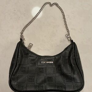 Steve Madden Textured Black Shoulder Bag